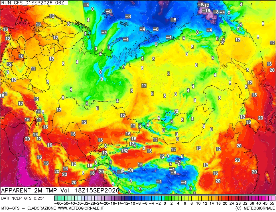 mappa Temp percepita