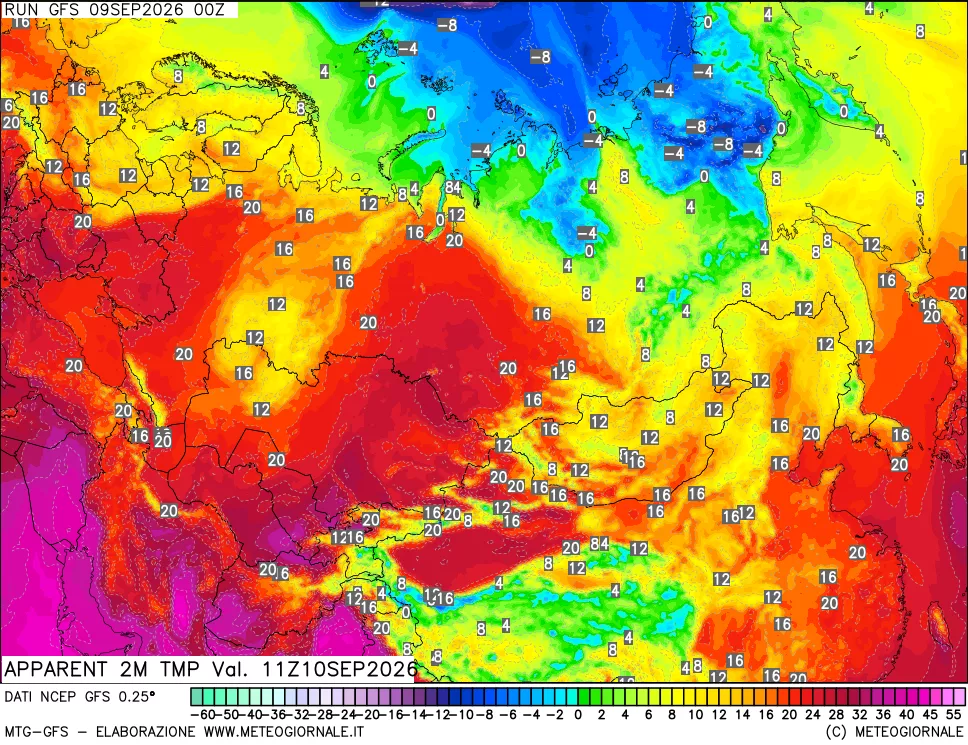 mappa Temp percepita
