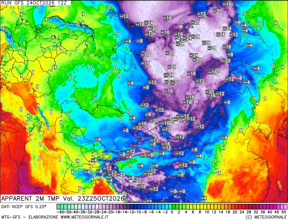 mappa Temp percepita