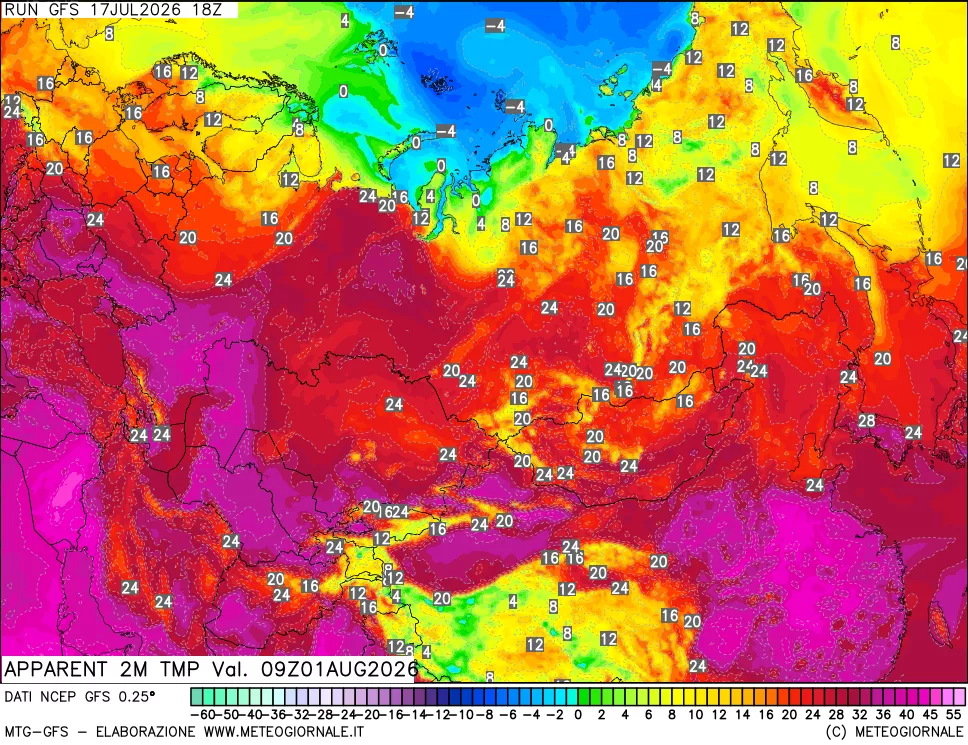 mappa Temp percepita