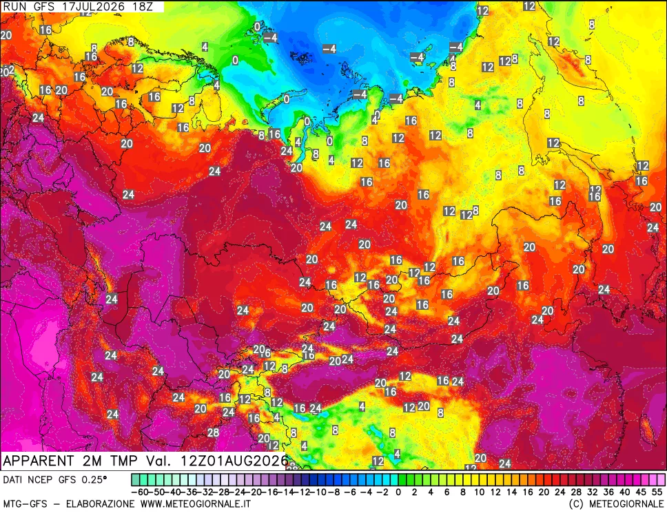 mappa Temp percepita