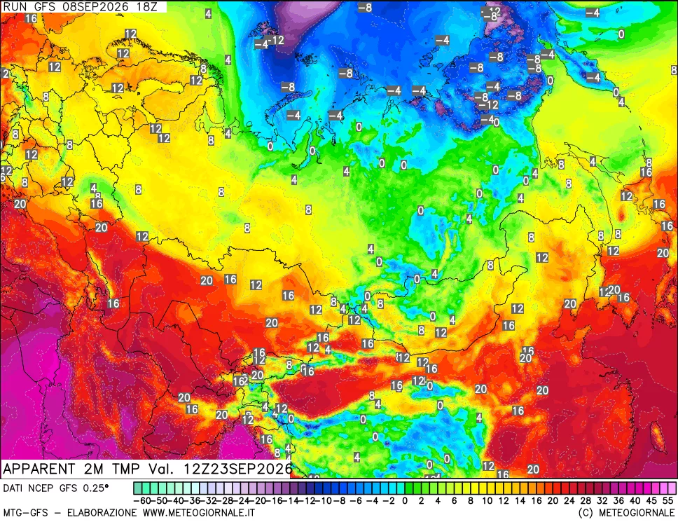 mappa Temp percepita