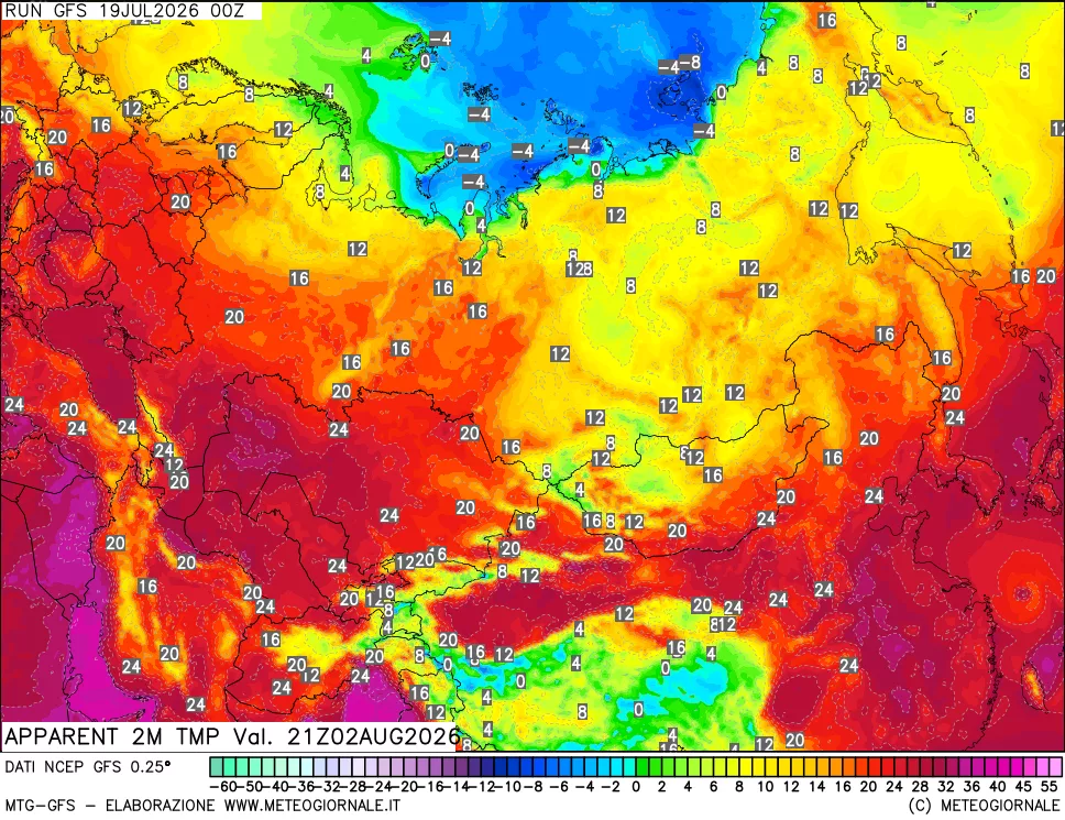 mappa Temp percepita