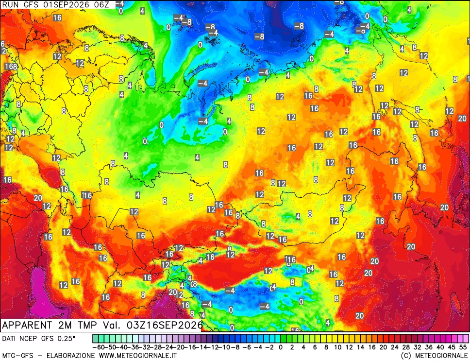 mappa Temp percepita