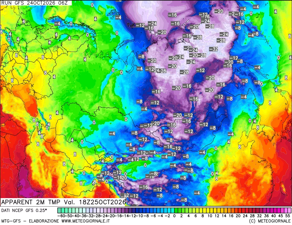 mappa Temp percepita