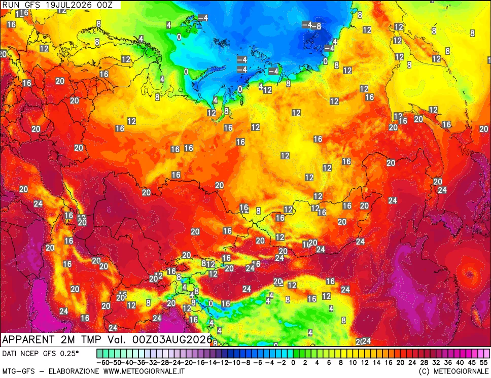 mappa Temp percepita