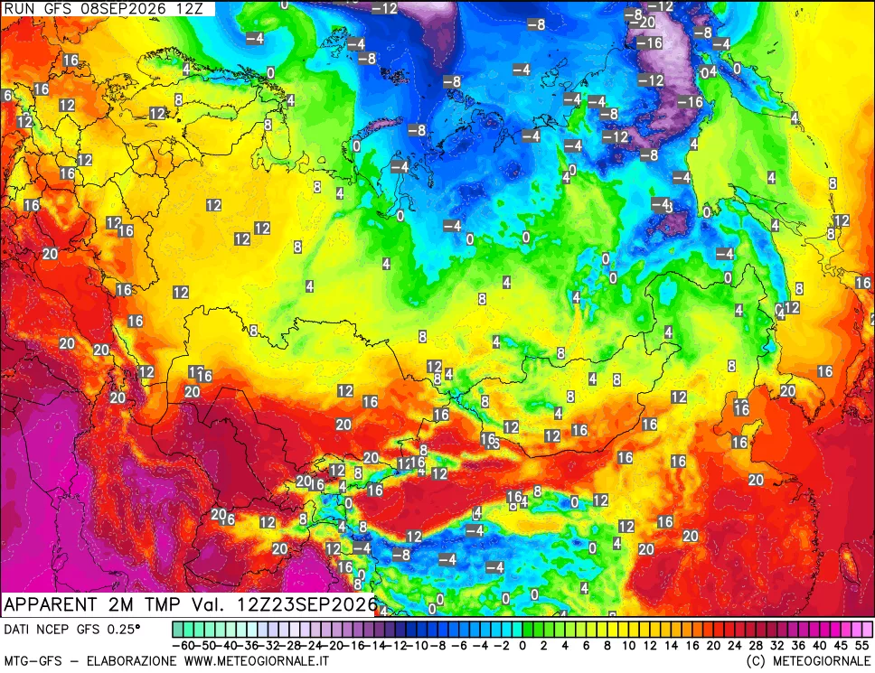 mappa Temp percepita