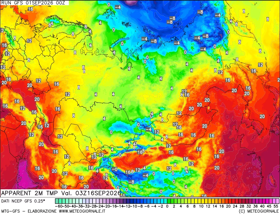 mappa Temp percepita