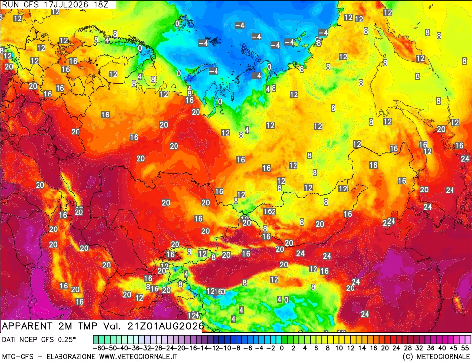 mappa Temp percepita