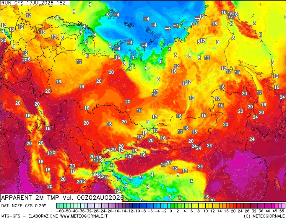 mappa Temp percepita