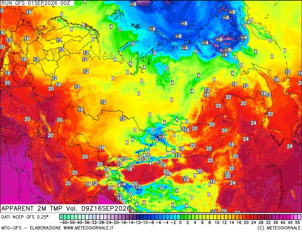 mappa Temp percepita