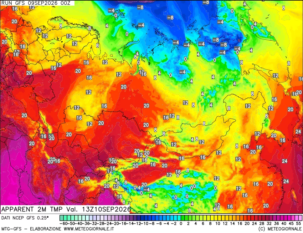 mappa Temp percepita