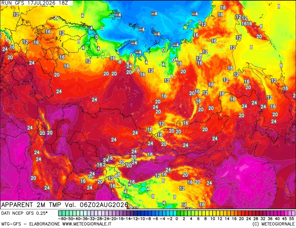 mappa Temp percepita