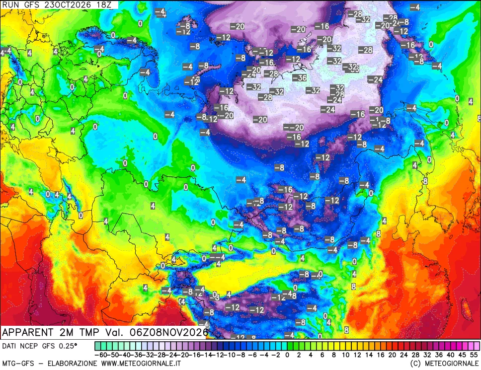 mappa Temp percepita