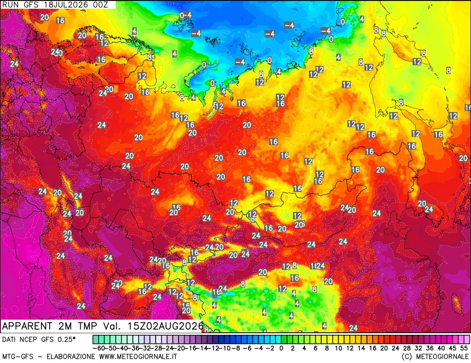 mappa Temp percepita