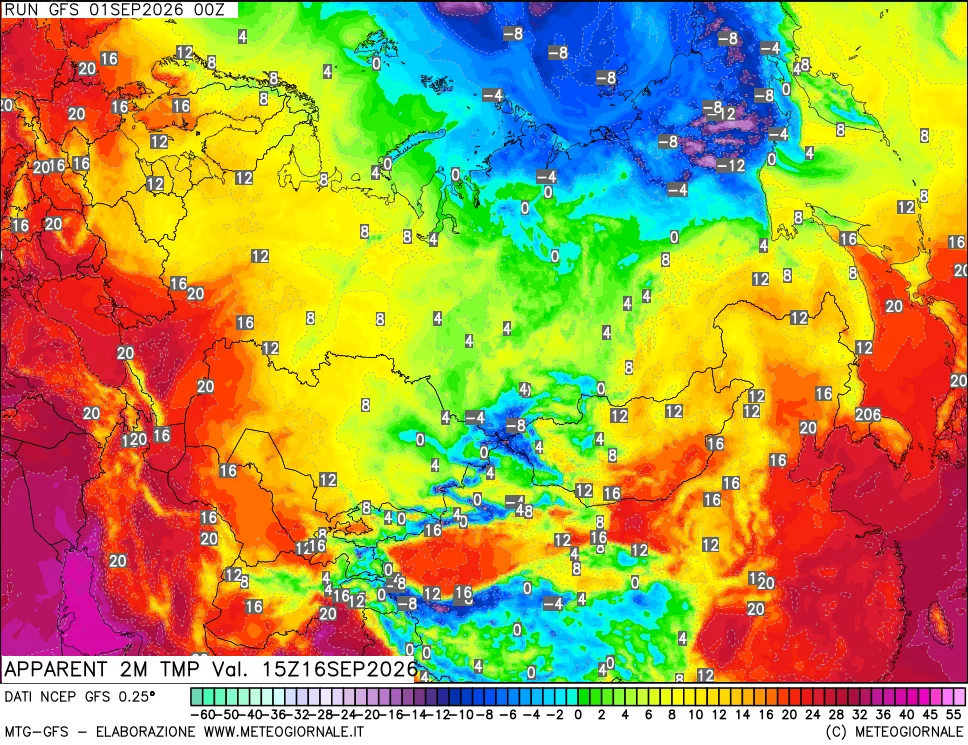 mappa Temp percepita