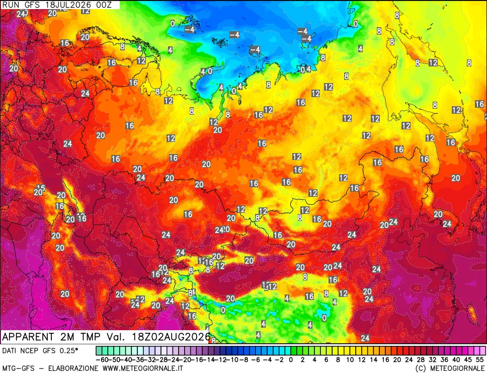 mappa Temp percepita
