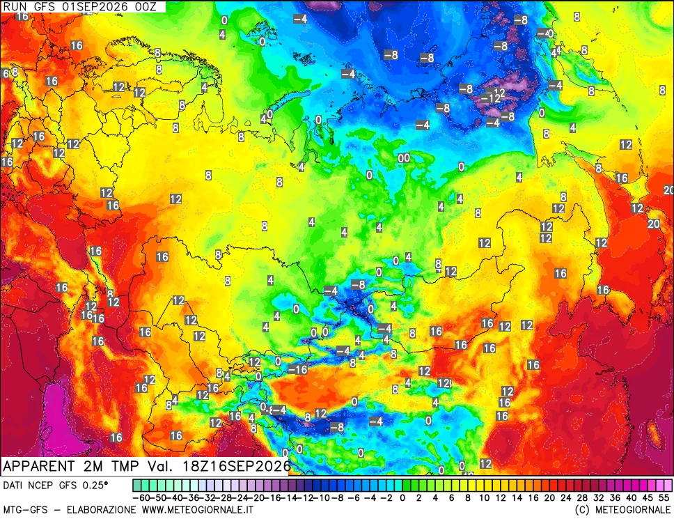mappa Temp percepita