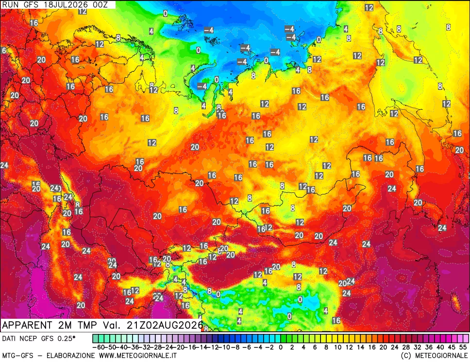 mappa Temp percepita