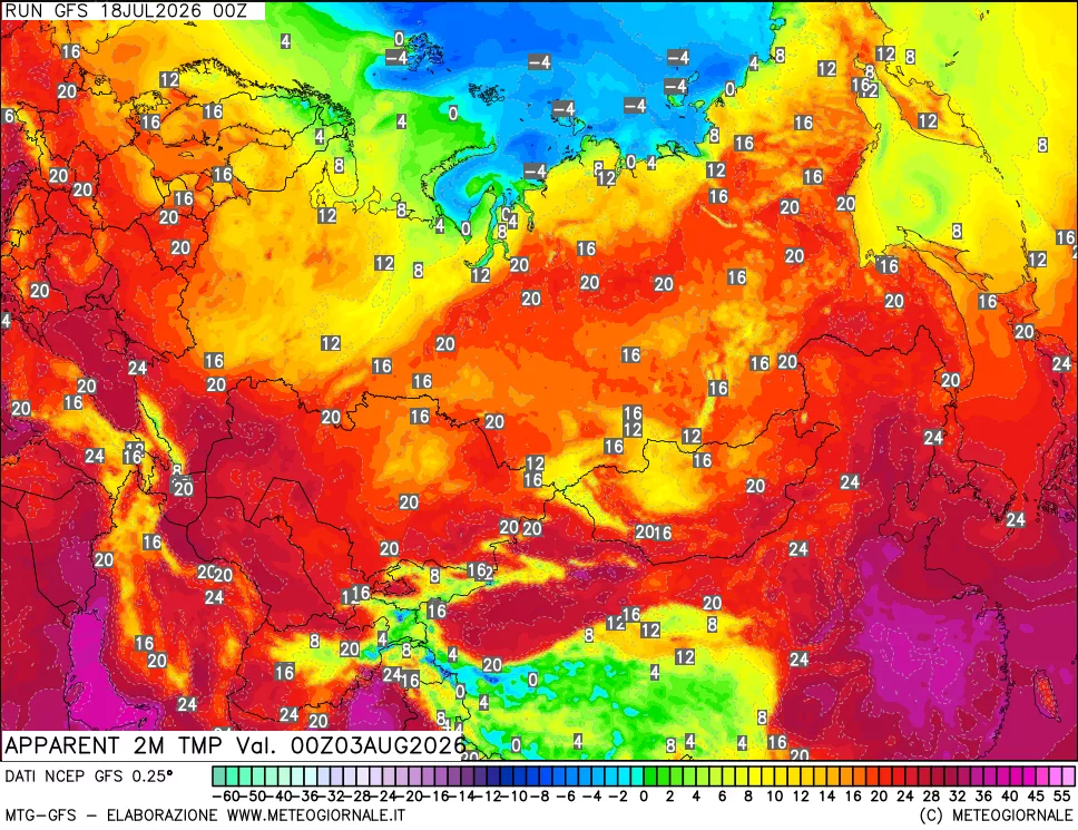 mappa Temp percepita