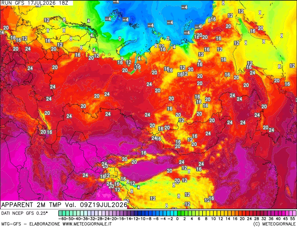 mappa Temp percepita