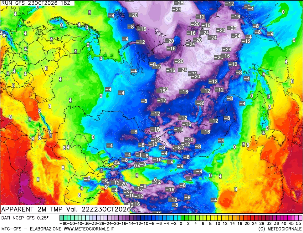 mappa Temp percepita