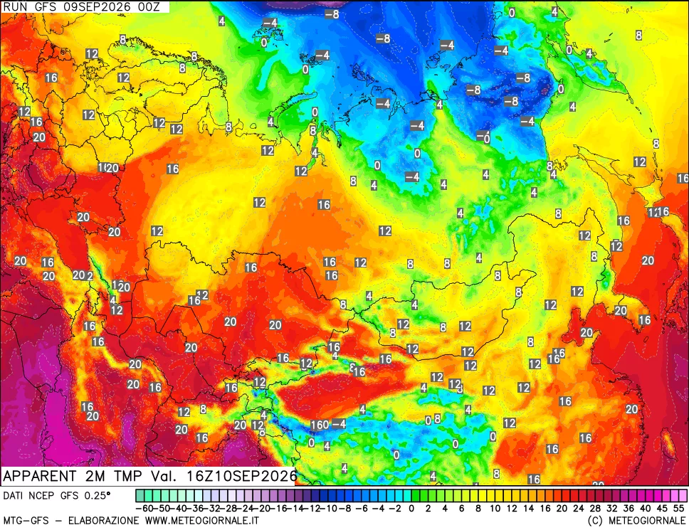 mappa Temp percepita