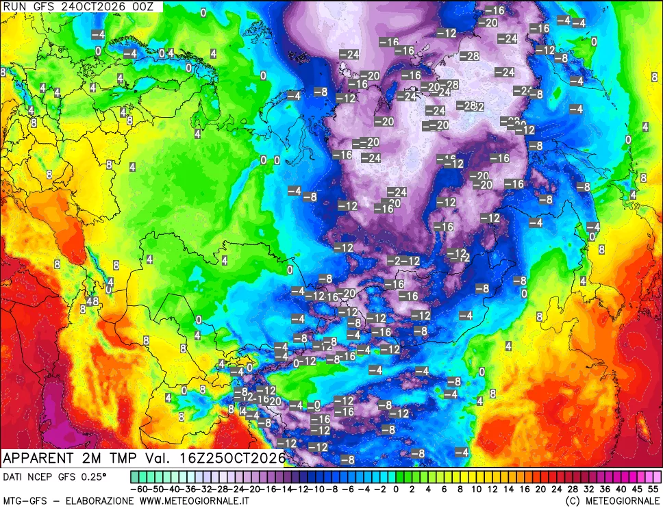 mappa Temp percepita
