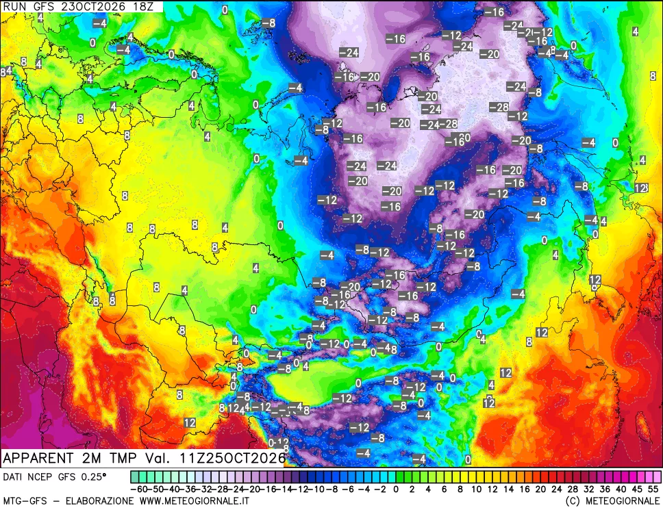 mappa Temp percepita
