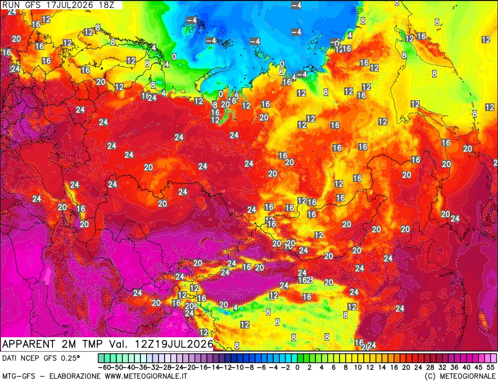 mappa Temp percepita