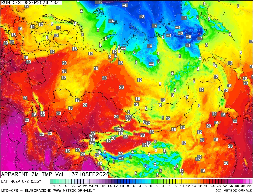 mappa Temp percepita