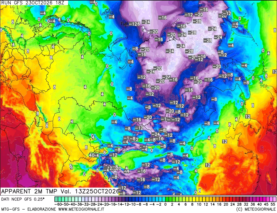 mappa Temp percepita