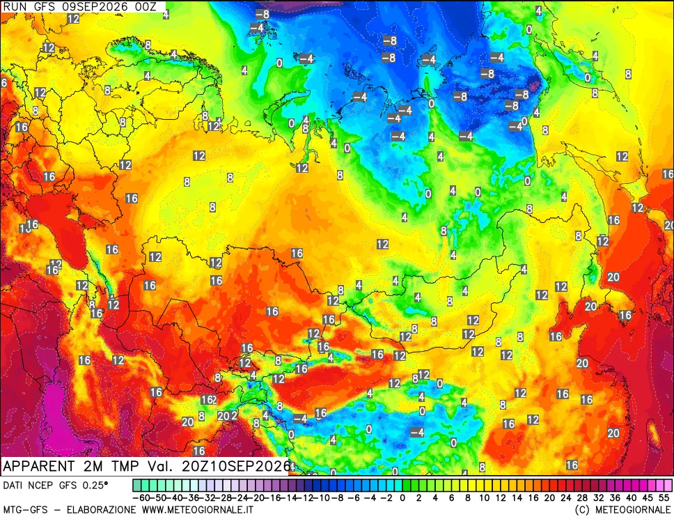 mappa Temp percepita