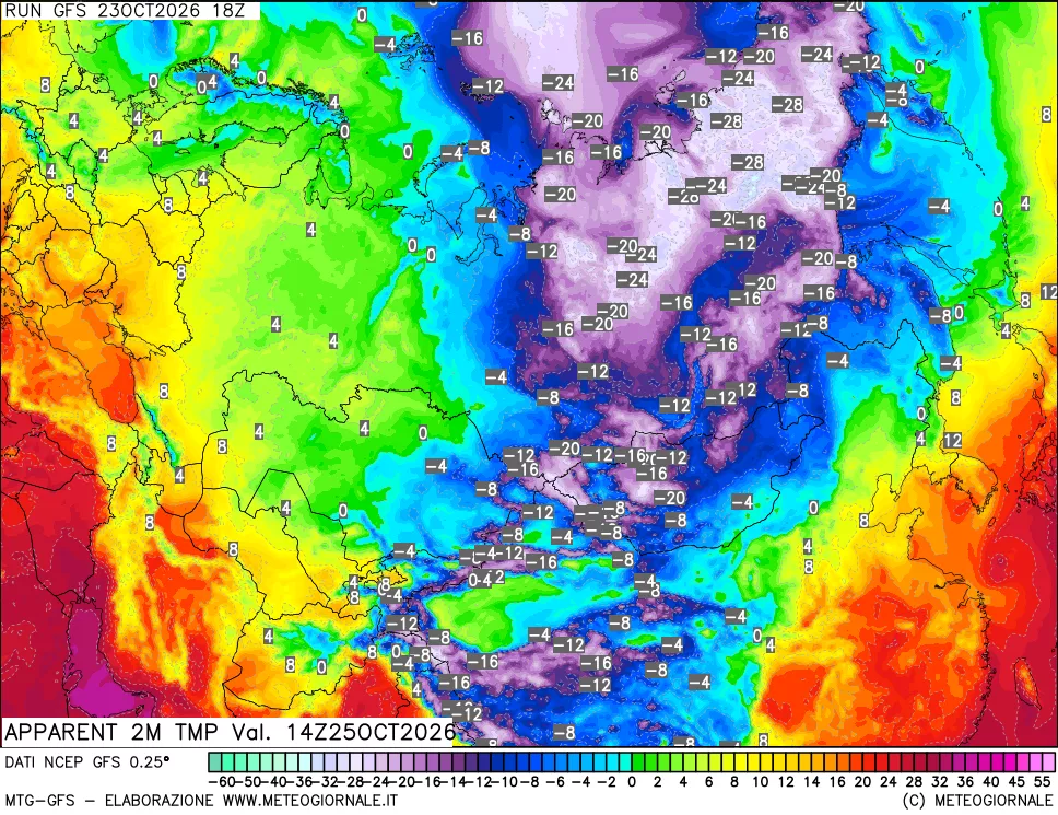 mappa Temp percepita
