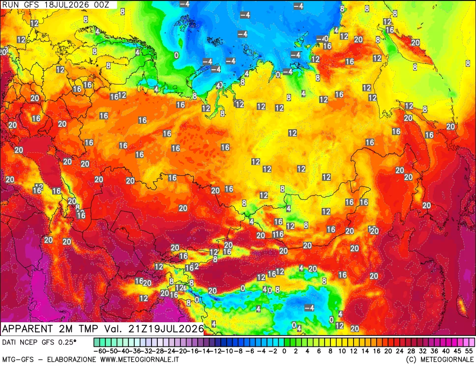mappa Temp percepita
