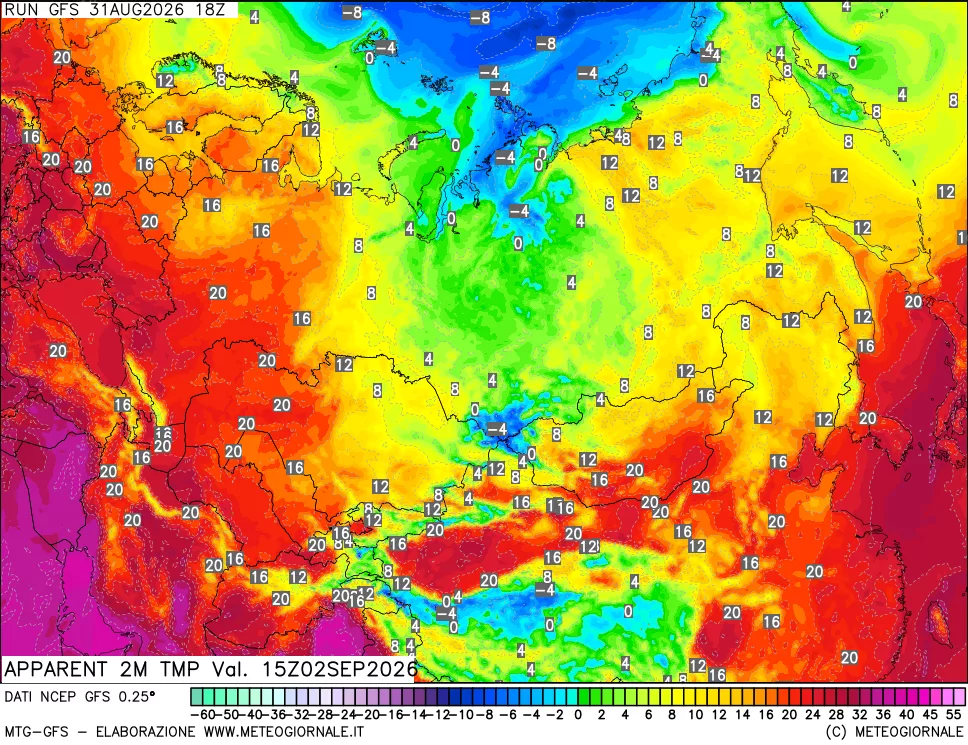mappa Temp percepita