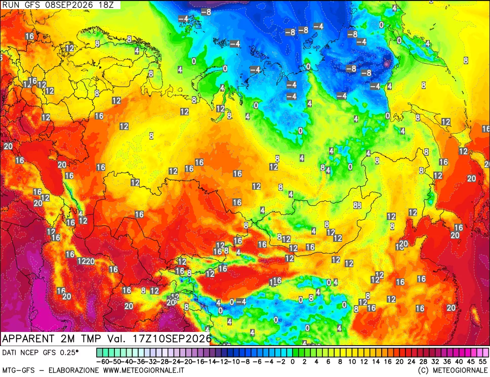 mappa Temp percepita