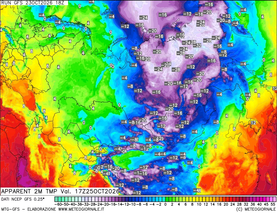 mappa Temp percepita
