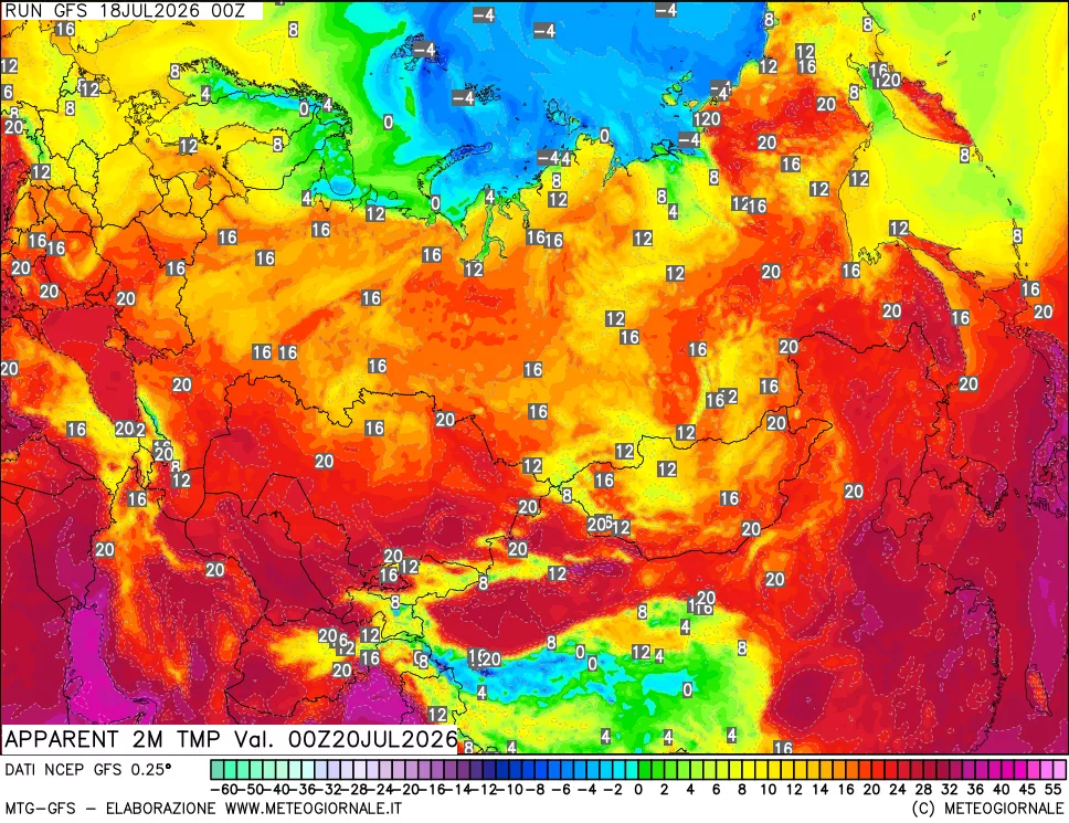 mappa Temp percepita