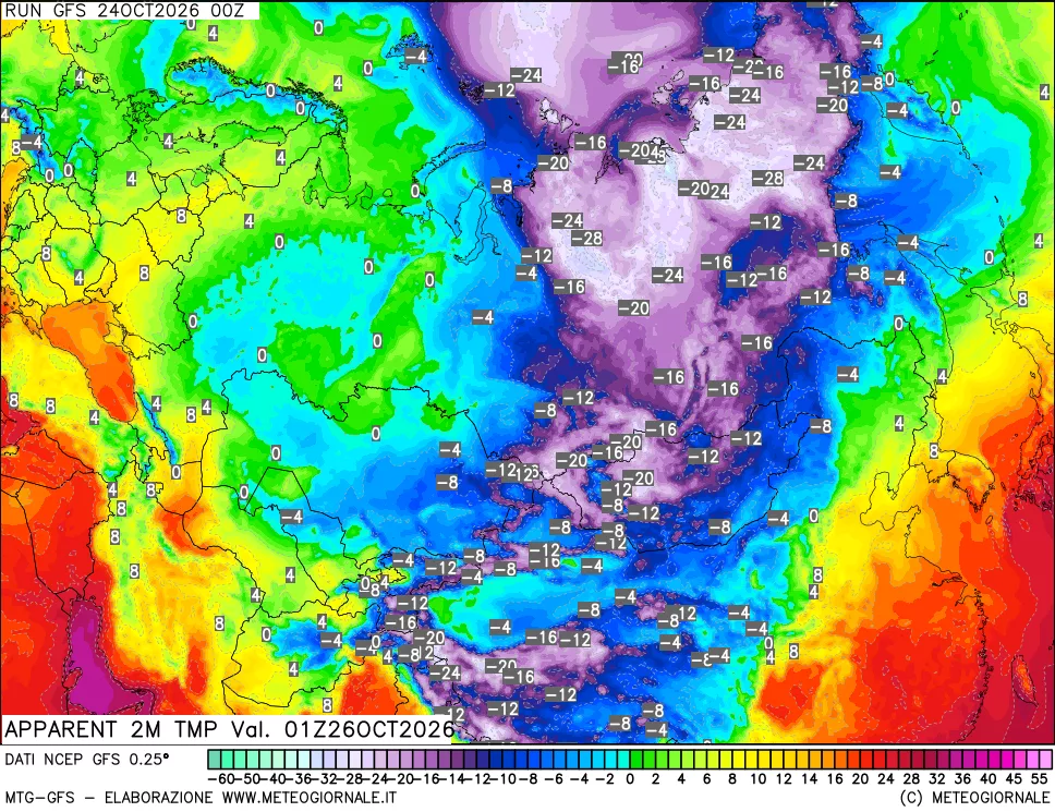 mappa Temp percepita