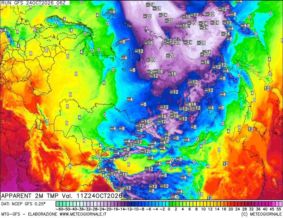 mappa Temp percepita