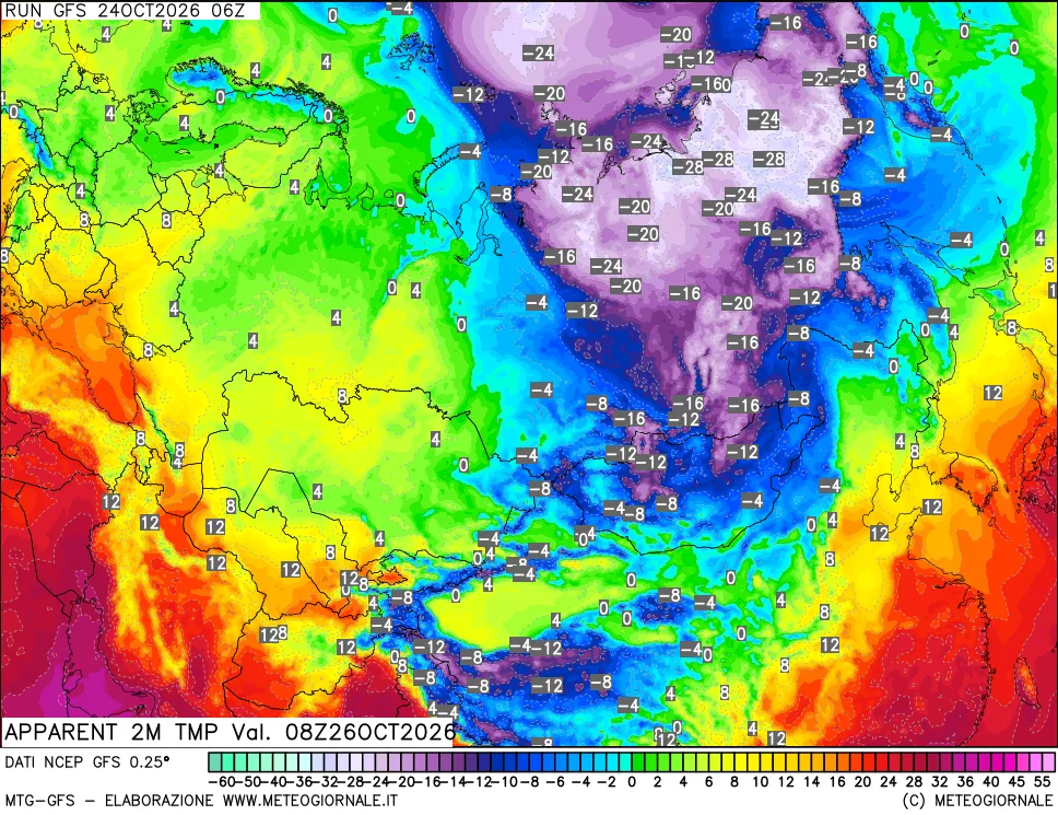 mappa Temp percepita