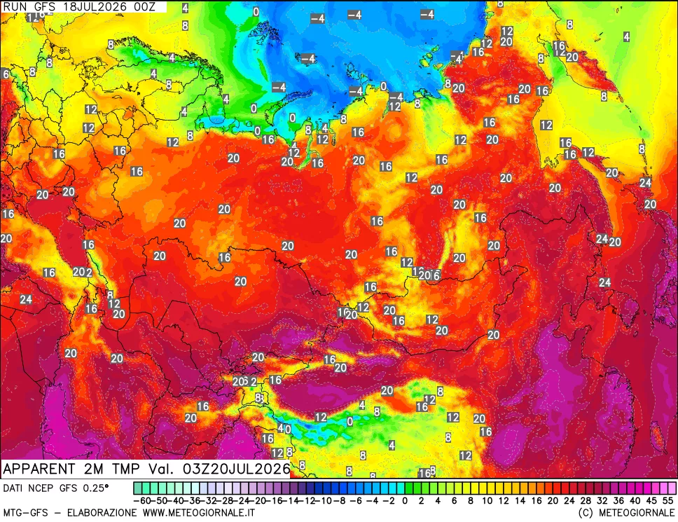 mappa Temp percepita