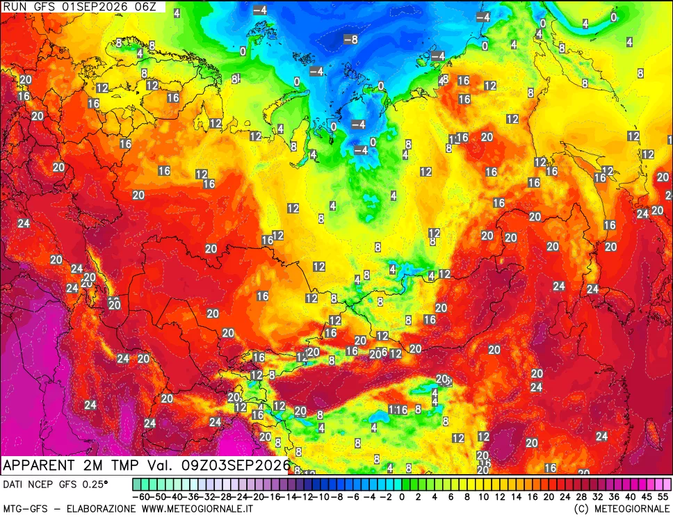 mappa Temp percepita