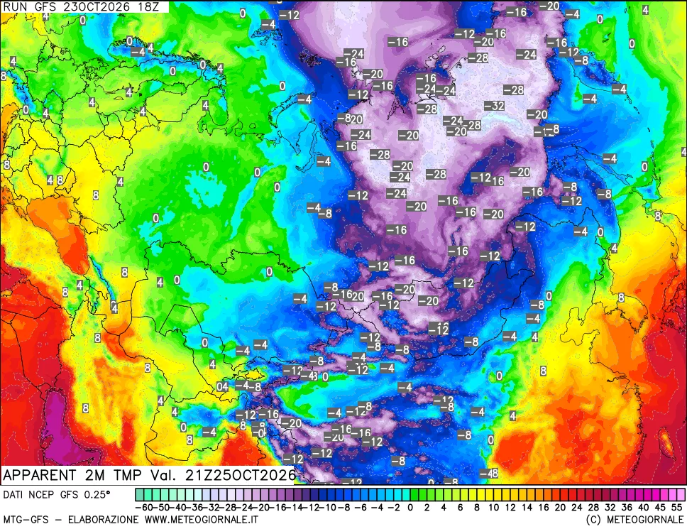 mappa Temp percepita