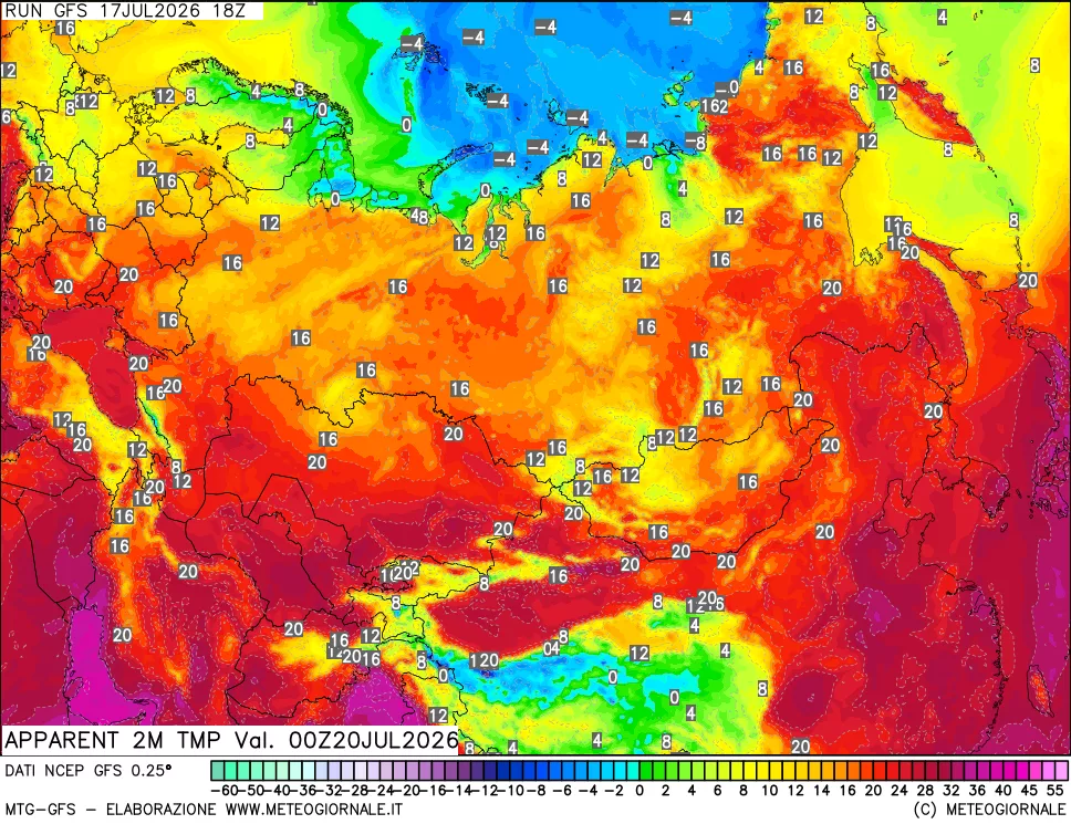 mappa Temp percepita