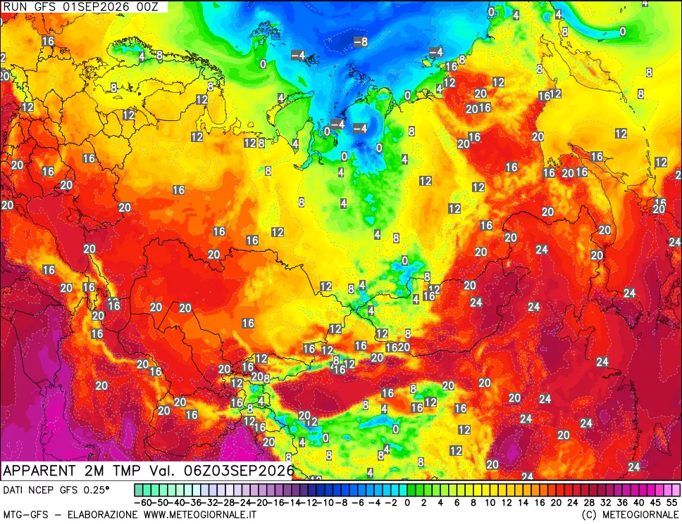 mappa Temp percepita