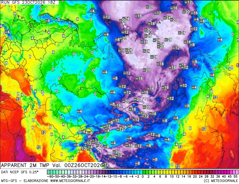 mappa Temp percepita