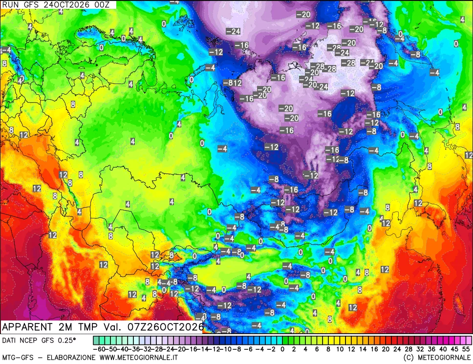 mappa Temp percepita