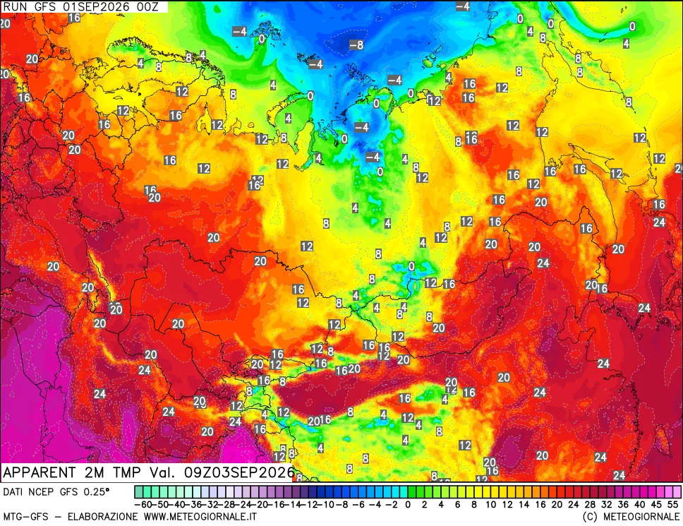 mappa Temp percepita